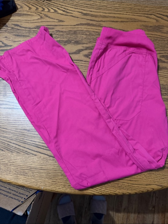 Cherokee Pants - Cherokee Hot Pink Knit Waist Scrub Pant